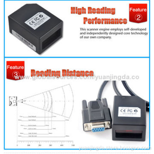 IP54 Industrial Embedded Barcode Reader Module for Kiosk, Water- and Dust-resistant